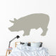Tan Pig Wall Decal