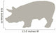 Tan Pig Wall Decal