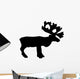 Black Reindeer Silhouette Wall Decal