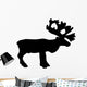 Black Reindeer Silhouette Wall Decal
