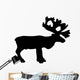 Black Reindeer Silhouette Wall Decal