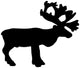 Black Reindeer Silhouette Wall Decal