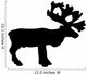Black Reindeer Silhouette Wall Decal