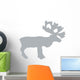 Grey Reindeer Wall Decal