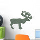Green Reindeer Wall Decal