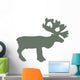 Green Reindeer Wall Decal