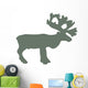 Green Reindeer Wall Decal