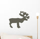Brown Reindeer Silhouette Wall Decal