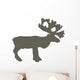 Brown Reindeer Silhouette Wall Decal