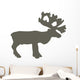 Brown Reindeer Silhouette Wall Decal