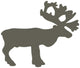 Brown Reindeer Silhouette Wall Decal