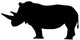 Black Rhinoceros Wall Decal