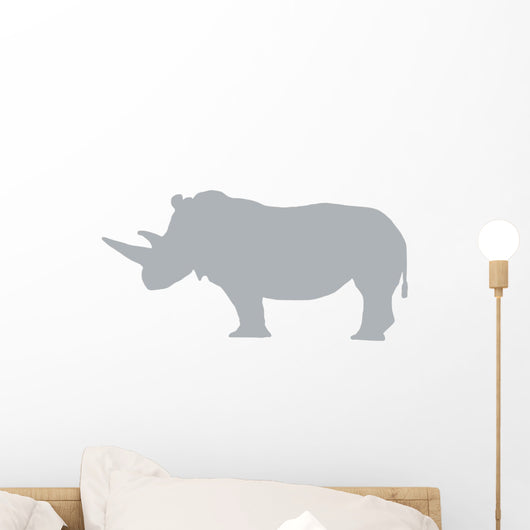 Grey Rhinoceros Wall Decal