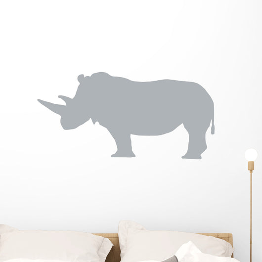 Grey Rhinoceros Wall Decal