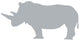 Grey Rhinoceros Wall Decal