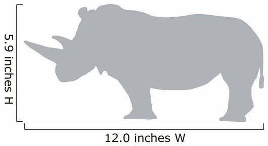 Grey Rhinoceros Wall Decal