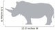 Grey Rhinoceros Wall Decal