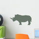 Green Rhinoceros Wall Decal