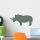 Green Rhinoceros Wall Decal