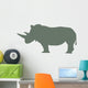 Green Rhinoceros Wall Decal