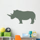 Green Rhinoceros Wall Decal