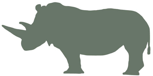 Green Rhinoceros Wall Decal
