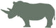 Green Rhinoceros Wall Decal