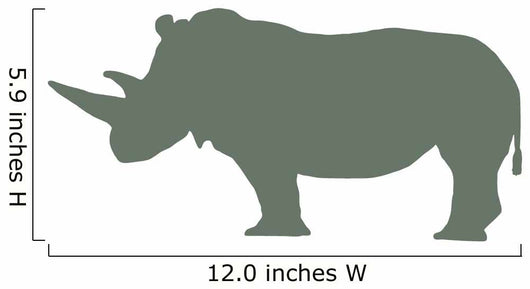 Green Rhinoceros Wall Decal
