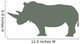 Green Rhinoceros Wall Decal