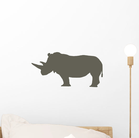 Brown Rhinoceros Wall Decal