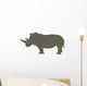 Brown Rhinoceros Wall Decal
