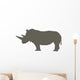 Brown Rhinoceros Wall Decal