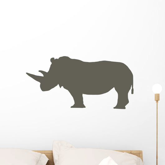 Brown Rhinoceros Wall Decal