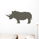 Brown Rhinoceros Wall Decal