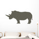 Brown Rhinoceros Wall Decal