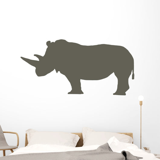 Brown Rhinoceros Wall Decal