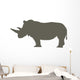 Brown Rhinoceros Wall Decal