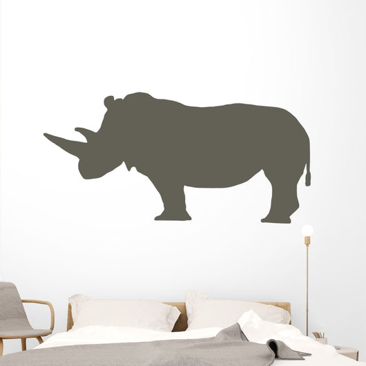 Brown Rhinoceros Wall Decal