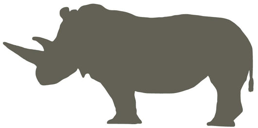 Brown Rhinoceros Wall Decal