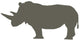 Brown Rhinoceros Wall Decal