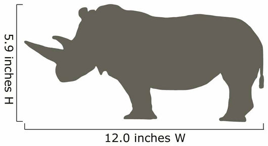 Brown Rhinoceros Wall Decal