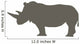 Brown Rhinoceros Wall Decal
