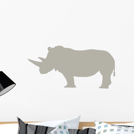 Tan Rhinoceros Wall Decal