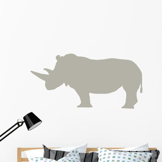 Tan Rhinoceros Wall Decal