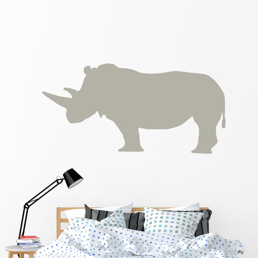 Tan Rhinoceros Wall Decal