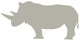 Tan Rhinoceros Wall Decal