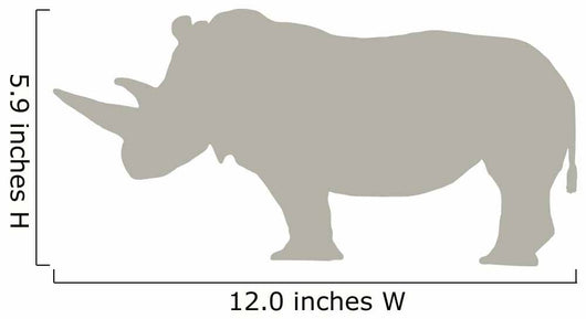 Tan Rhinoceros Wall Decal