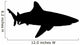 Realistic Black Shark Silhouette Wall Decal