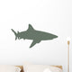 Olive Green Shark Wall Decal