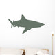 Olive Green Shark Wall Decal